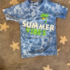 Mish Mish boys Blue Tie-Dye 'Summer Vibes' Kids Shirt size 6